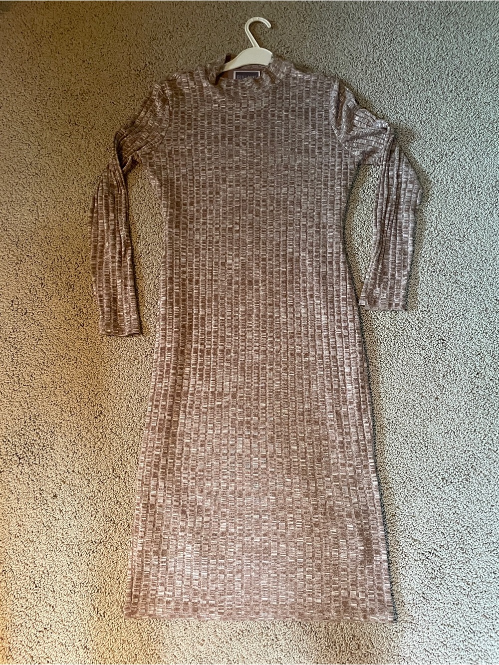 Guillaume - 2 pc Knit Mock Neck Dress + Matching Duster Set - SzM - Picture 14 of 16